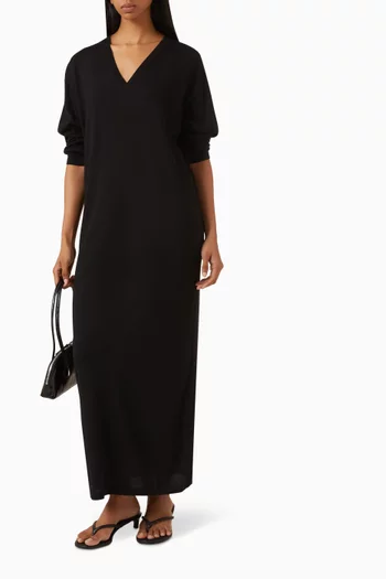 Jasmin Maxi Dress in Wool & Cashmere
