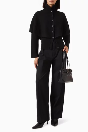 Turtleneck Cape Cardigan