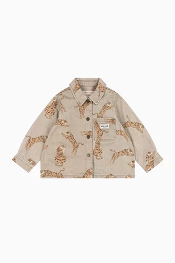 Magot Tiger-print Shirt in Denim