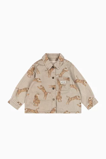 Magot Printed Shirt in Denim
