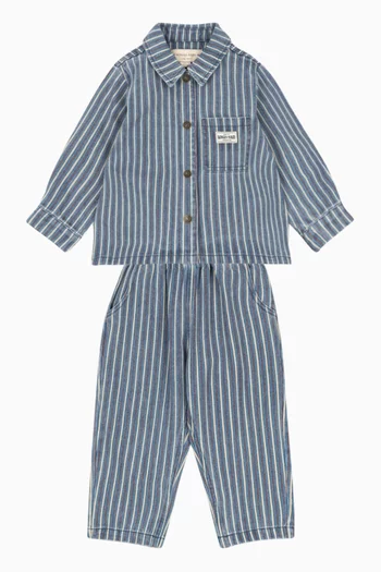 Magot Striped Shirt in Denim
