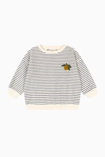 Itty Striped Sweatshirt in Organic-cotton