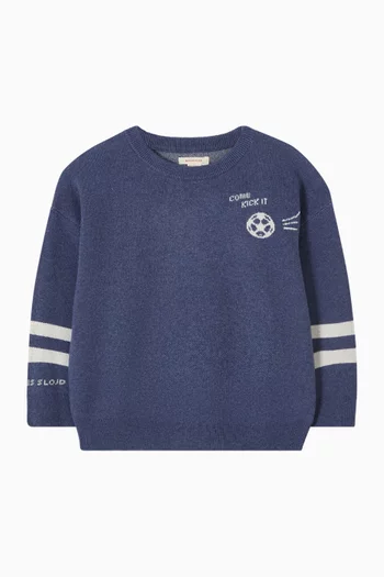 Lapis Sweater in Cotton-wool Blend