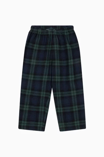 Checky Pants in Brushed Organic Cotton