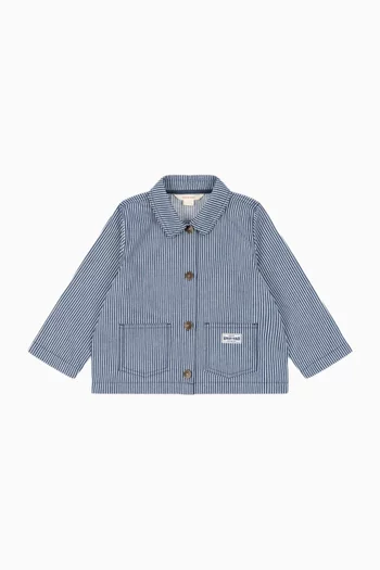 Luc Striped Shirt Jacket in Cotton
