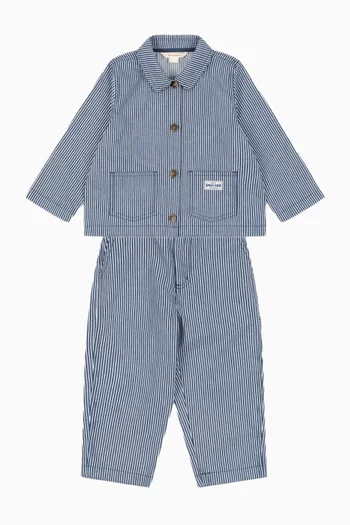 Luc Striped Pants in Cotton