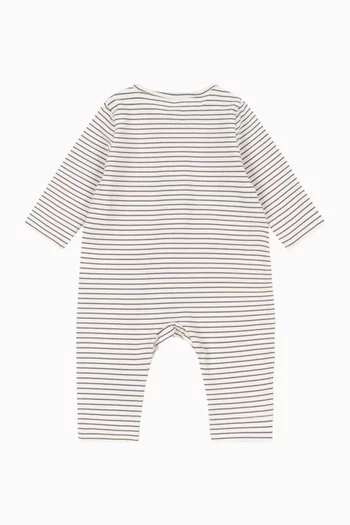 Basic Striped Romper in Cotton