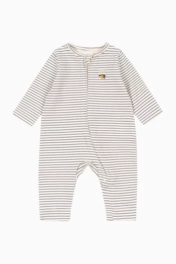 Basic Striped Romper in Cotton