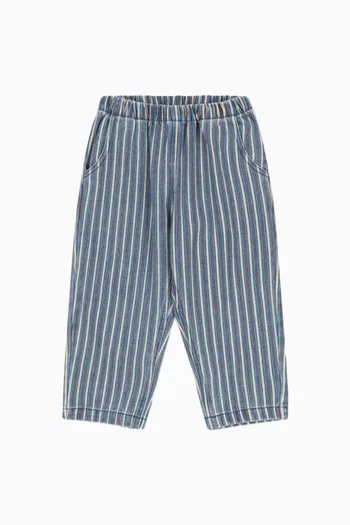 Magot Striped Pants in Denim