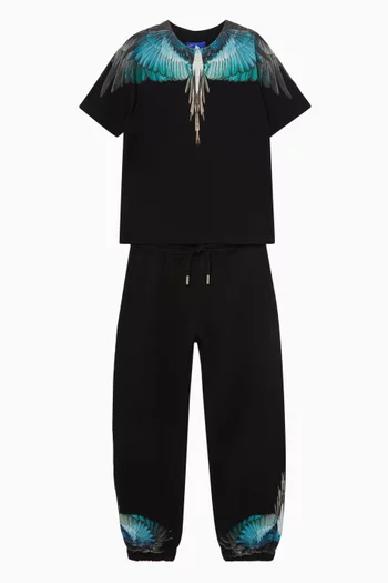 Wings-print T-shirt in Cotton-jersey