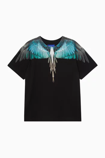 Wings-print T-shirt in Cotton-jersey