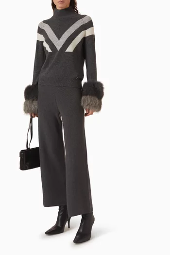 Straight-leg Knit Pants