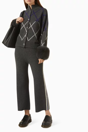 Striped Culotte Sweater in Merino Wool Blend