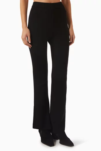 Skinny Flared-leg Pants in Merino Wool Blend
