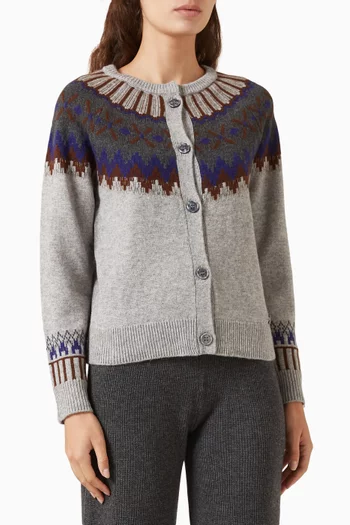 Fair Isle-pattern Cardigan