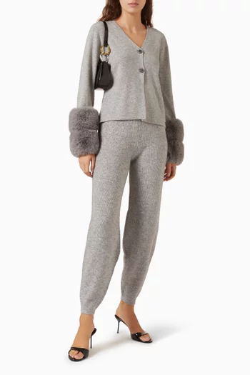 Tapered-cuff Pants in Merino Wool Blend