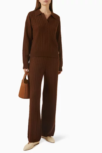 Cable-knit Pants