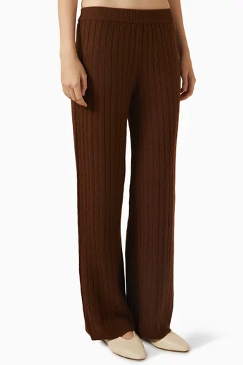 Cable-knit Pants