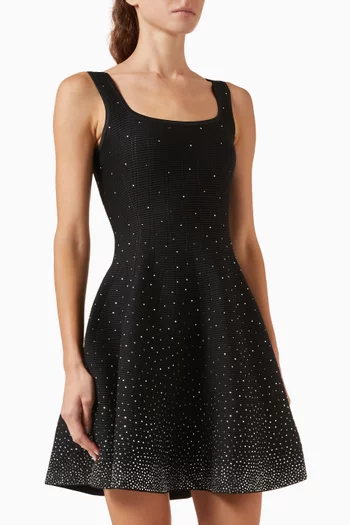 Rhinestone-embellished Mini Dress