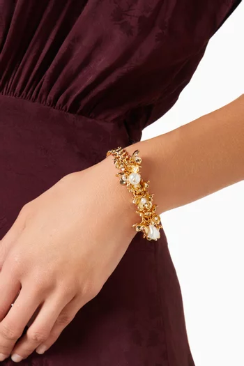 Asymmetric Wide Chain Bracelet