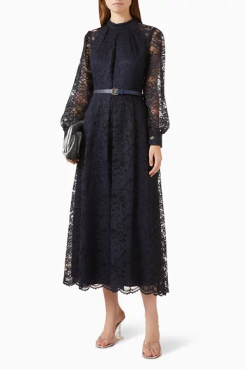 Belted Dress in Lace