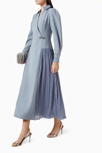 Pleated Midi Dress