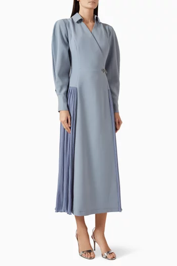 Pleated Midi Dress