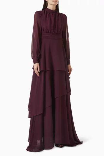 Tiered-skirt Dress