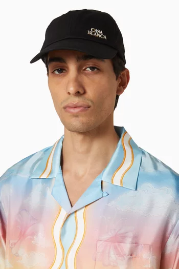 Stacked Logo Rivet Cap in Cotton Twill