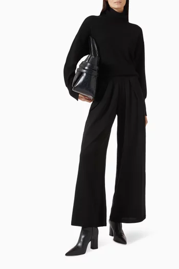 Nora2 Stand-up Collar Sweater in Wool
