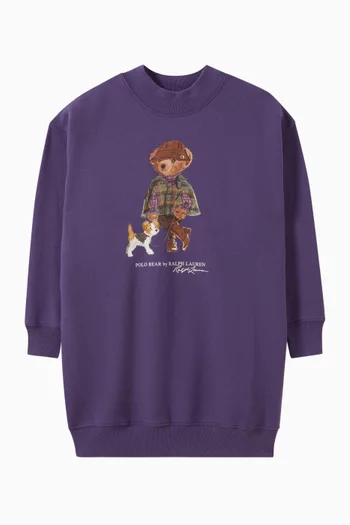 Polo Bear Fleece Mock Neck Dress