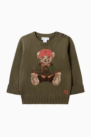 Polo Bear Sweater in Cotton