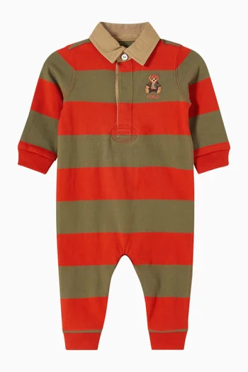 Polo Bear Rugby Romper in Cotton