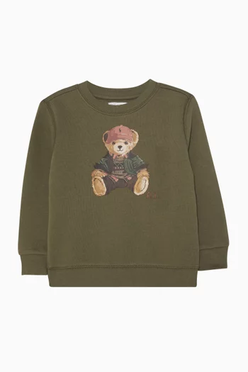 Polo Bear Sweatshirt in Cotton Blend