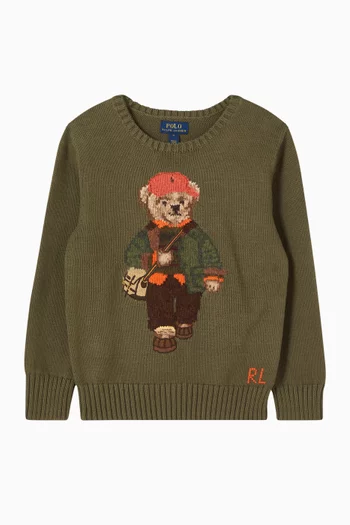 Polo Bear Sweater in Cotton