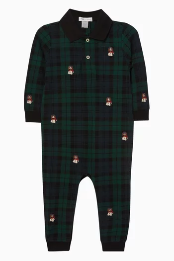 Plaid Romper in Cotton