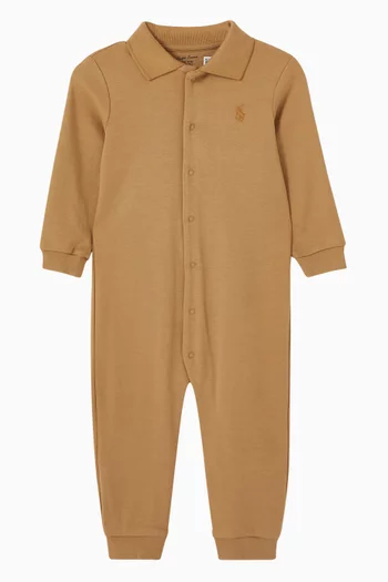 Polo Romper in Soft Cotton