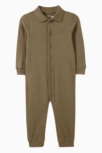 Polo Romper in Soft Cotton