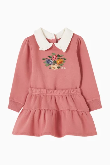 Floral Sweatshirt & Skirt in Fleece
