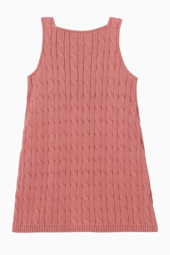 Cable-knit Sweater Dress in Cotton