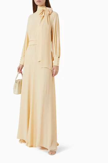 Verda Tie-neck Maxi Dress