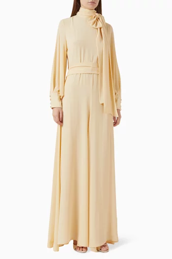 Verda Tie-neck Maxi Dress