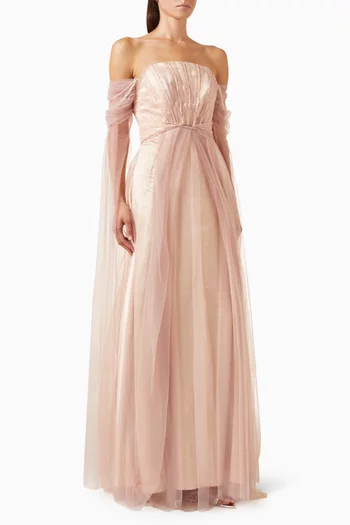 Crystal-embellished Gown in Tulle