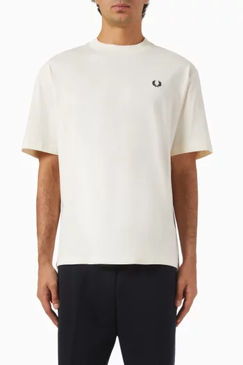 Reflective Laurel-wreath T-shirt in Cotton