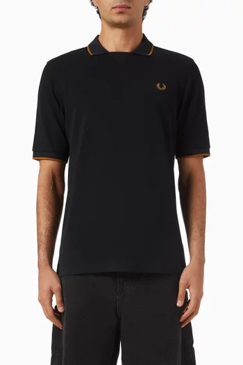 Tipped Polo Shirt in Cotton