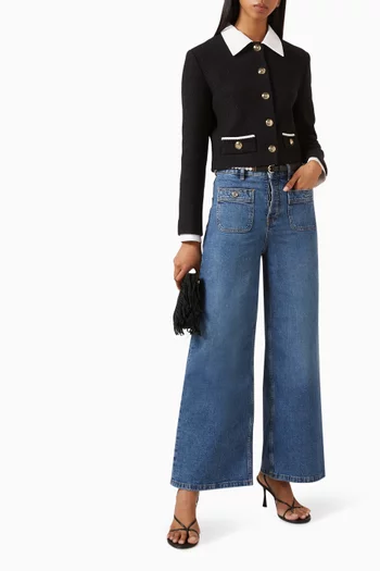 Vilynette Cropped Jacket in Tweed