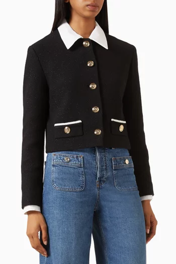 Vilynette Cropped Jacket in Tweed