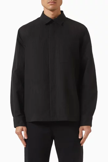 Zip Shirt in Cotton & Nylon