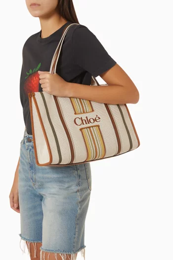 Medium Woody Loop Tote Bag in Canvas