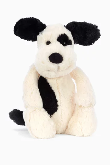 Small Bashful Black & Cream Puppy